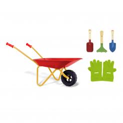 Kinderschubkarre aus Metall mit Zubehör 