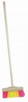 Broom, wood, coloured, large 