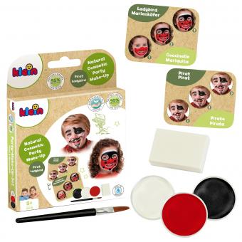 Pirate-Ladybird' party face painting set with natural cosmetics 