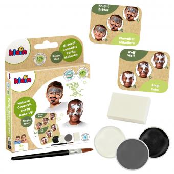 Knight-Wolf party face painting set with natural cosmetics 