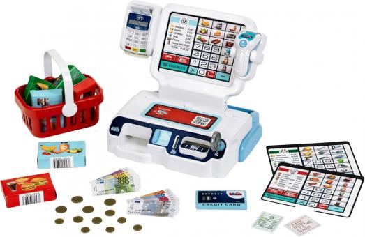 Self-service checkout station with light and sound 