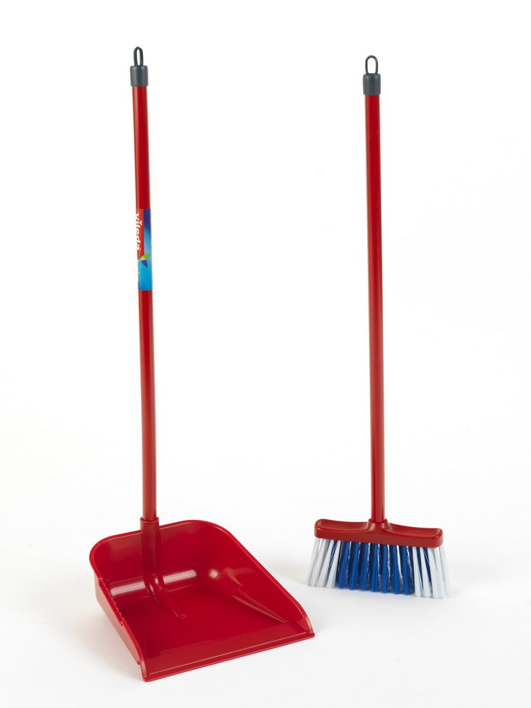 Shovel and shop broom